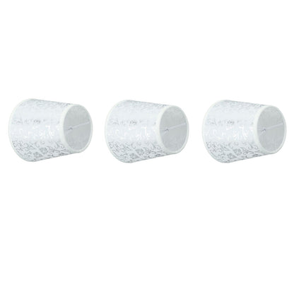 Cloth Lampshade Clip On Installation Modern Fabric Lamp Shades for E14 Bulb Chandelier Table Lamp 3pcs Silver