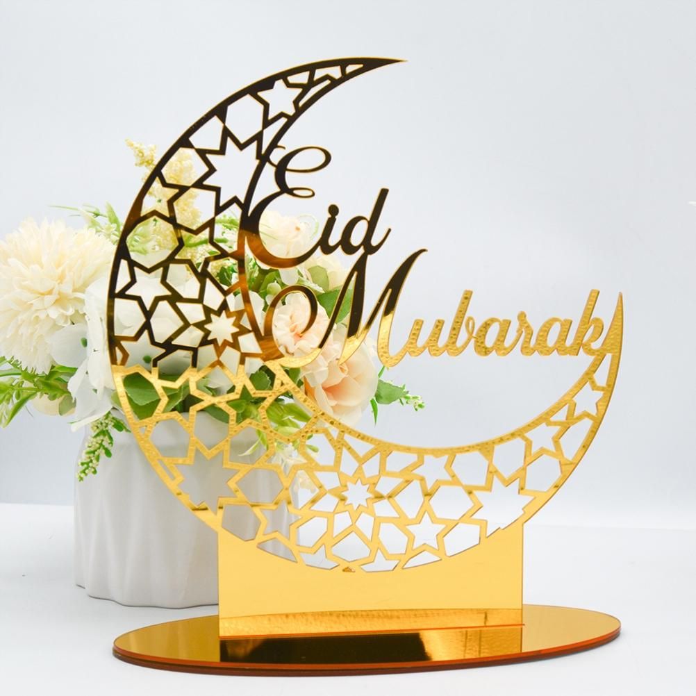 Eid Mubarak Acrylic Ornament Ramadan Decorations for Home Muslim Party Supplies Eid Ramadan Gifts