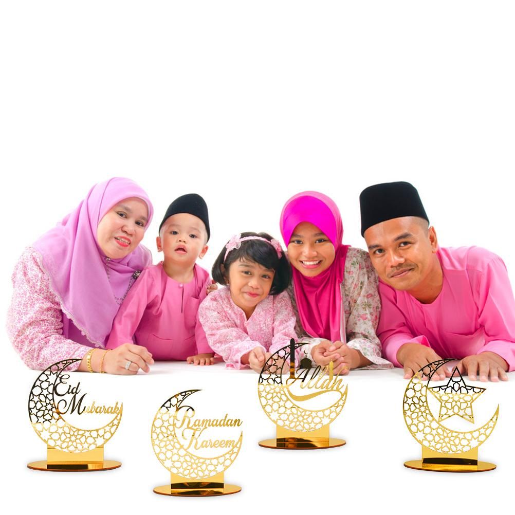 Eid Mubarak Acrylic Ornament Ramadan Decorations for Home Muslim Party Supplies Eid Ramadan Gifts