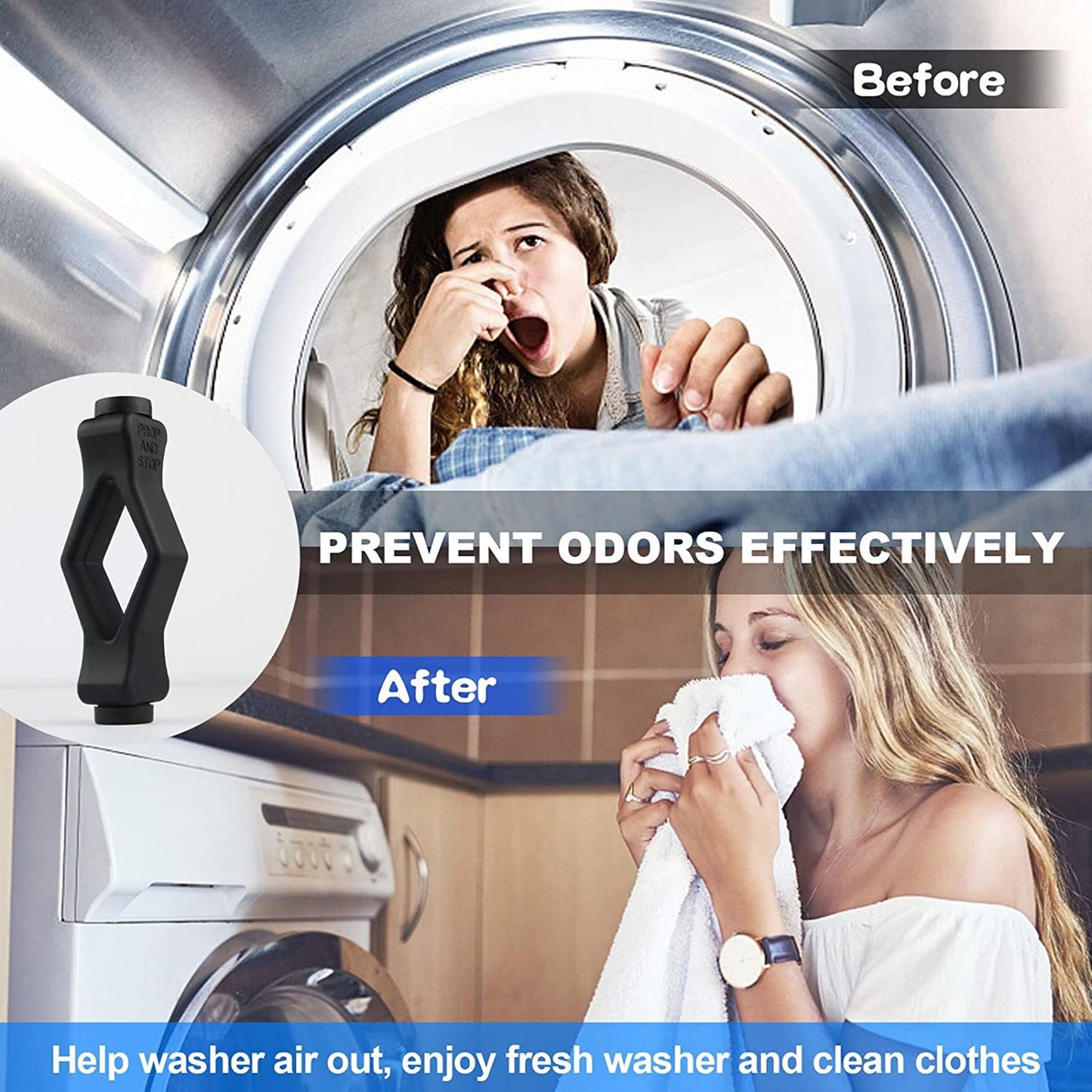 Front Load Washer Door Prop Mouth Shape Strong Magnet Washer Door Stop Prop for Home