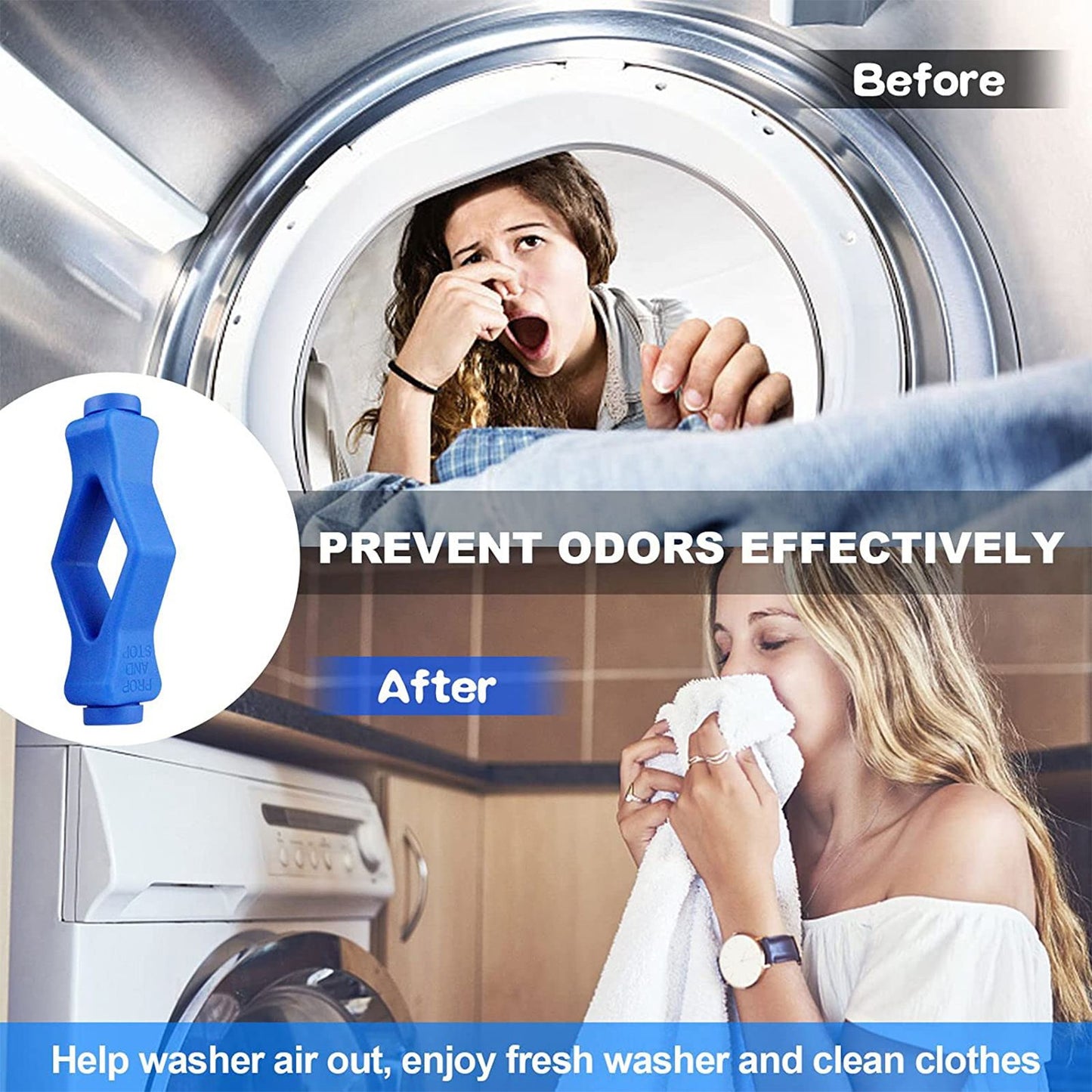Front Load Washer Door Prop Mouth Shape Strong Magnet Washer Door Stop Prop for Home