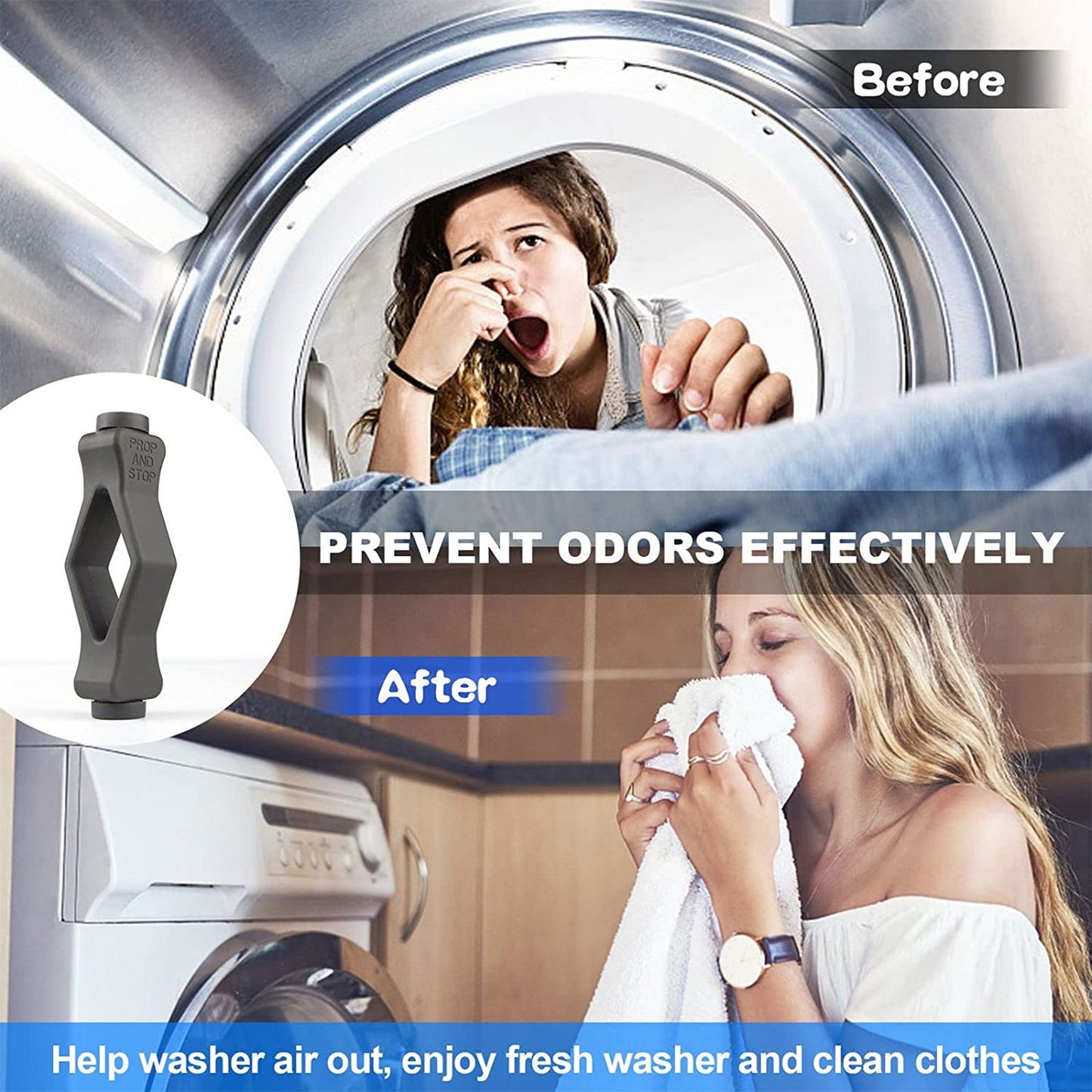 Front Load Washer Door Prop Mouth Shape Strong Magnet Washer Door Stop Prop for Home