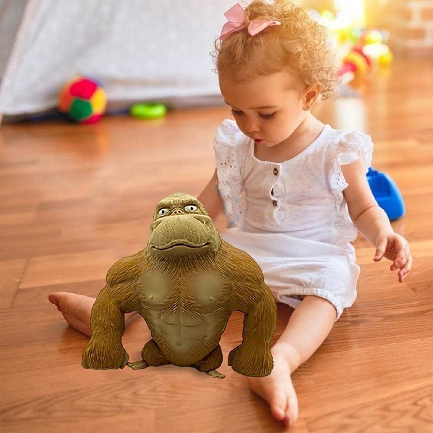 Realistic Soft Latex Gorilla Doll Toys Cute Gorilla Latex Toy Cartoon Toy for Birthday