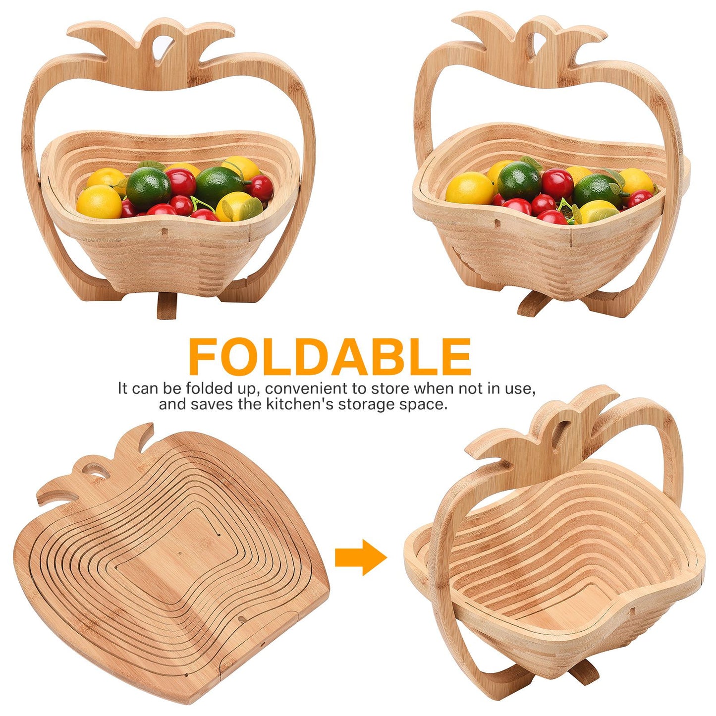 Bamboo Folding Fruit Basket