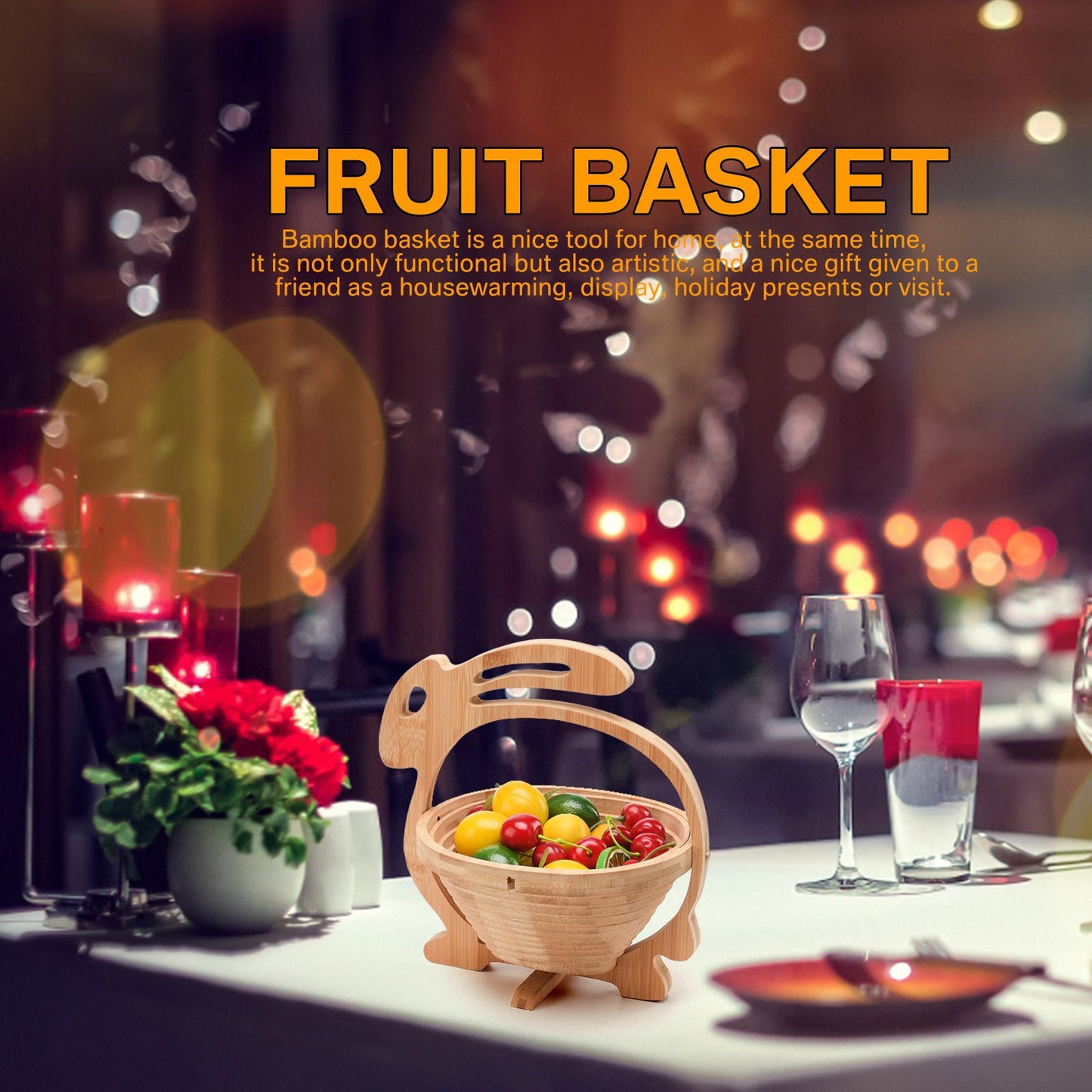 Bamboo Folding Fruit Basket