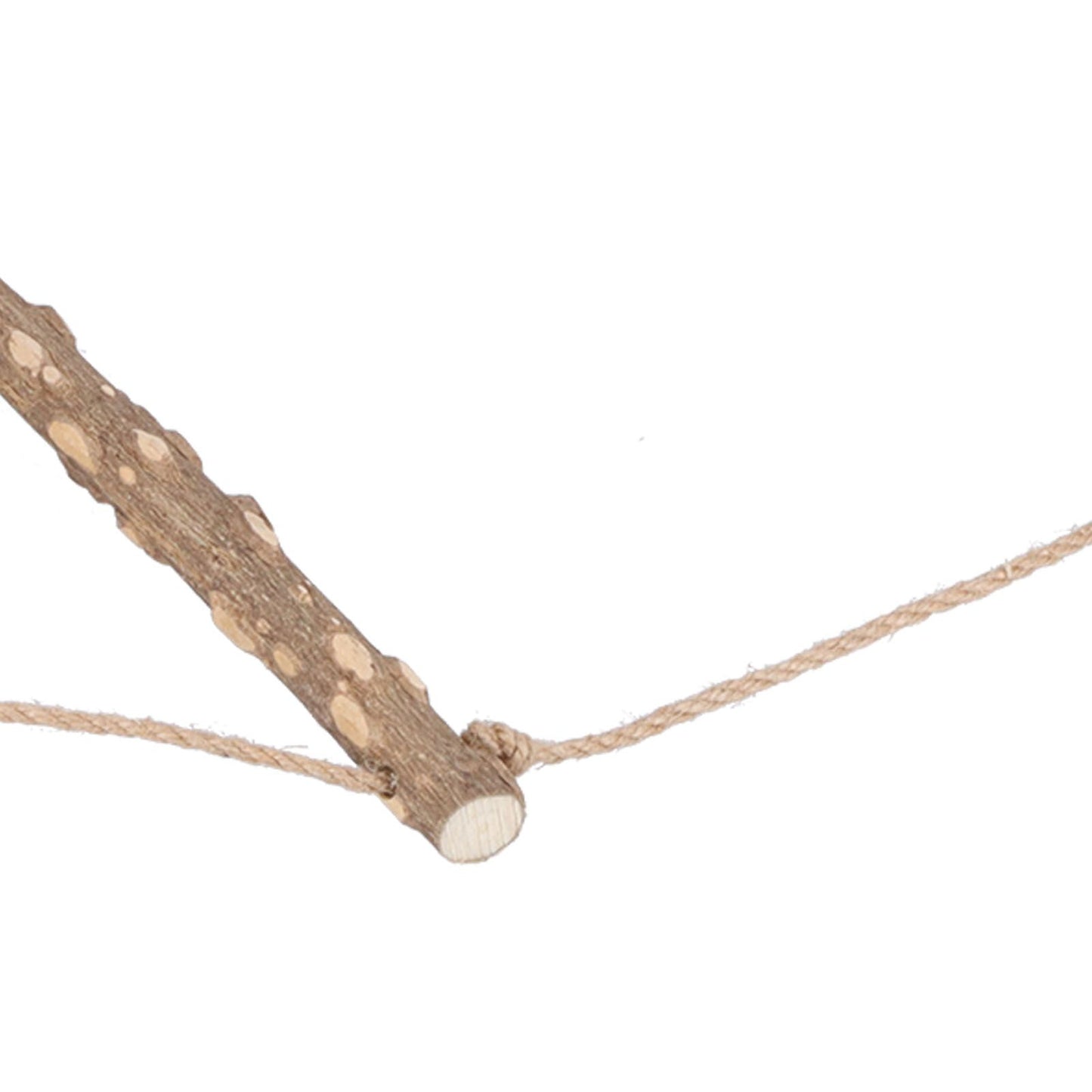 Large Bird Cage Swing Natural Wooden Safe Hanging Birds Standing Chewing Toy for Parrots