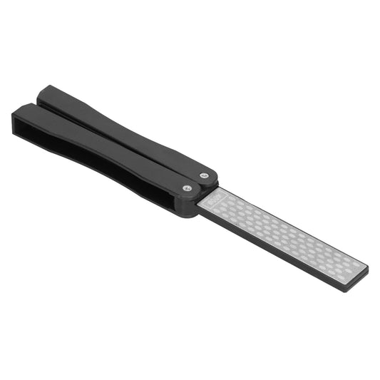 Knife Sharpener Double Sides Fan Shape Folding Mini Portable Whetstone for Outdoor Garden Farm Tools Sharpening