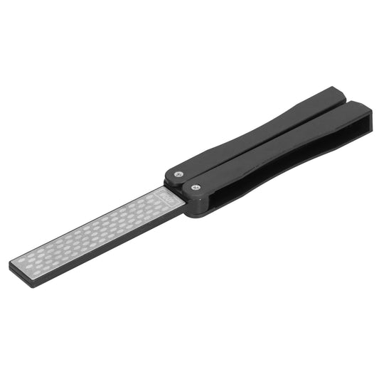 Knife Sharpener Double Sides Fan Shape Folding Mini Portable Whetstone for Outdoor Garden Farm Tools Sharpening