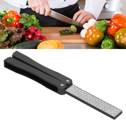Knife Sharpener Double Sides Fan Shape Folding Mini Portable Whetstone for Outdoor Garden Farm Tools Sharpening