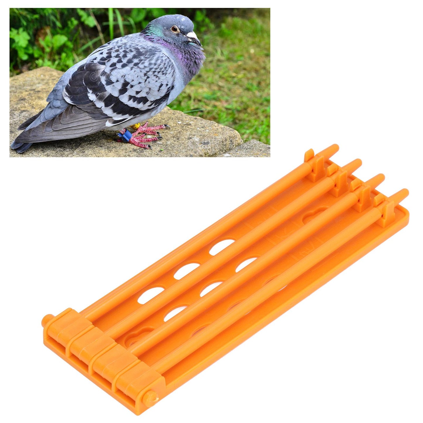 3Pcs Pigeons Foot Rings Frame 4 Column Independent Save Space Racing Pigeons Supplier Foot Place for Pigeons FarmYellow