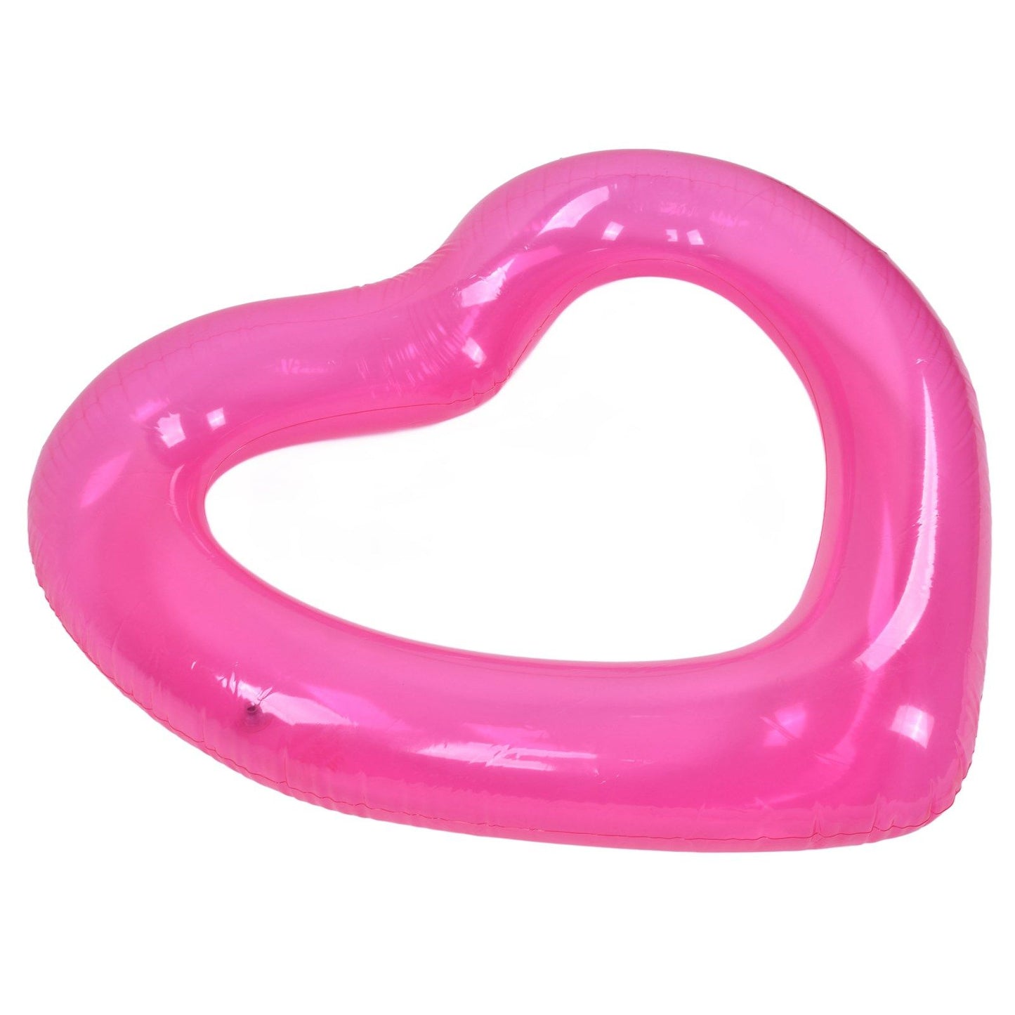 Heart Pool Float PVC Material Skin Friendly Lightweight Pink Romantic Style Floating Tubes for Summer
