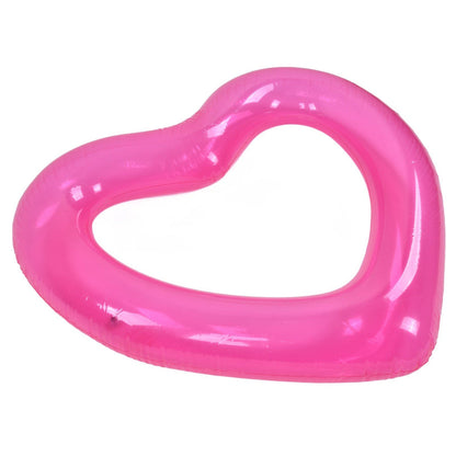 Heart Pool Float PVC Material Skin Friendly Lightweight Pink Romantic Style Floating Tubes for Summer