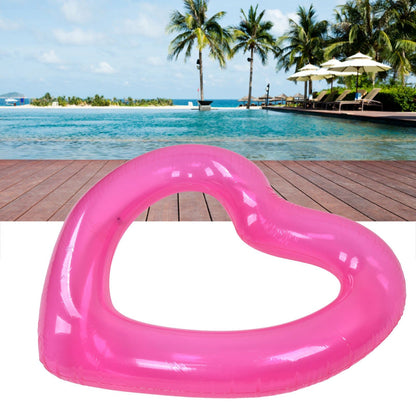 Heart Pool Float PVC Material Skin Friendly Lightweight Pink Romantic Style Floating Tubes for Summer