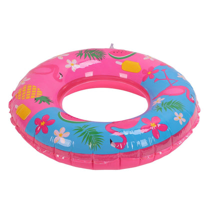 Swimming Floats Pink Flamingo Pattern Thickened Eco Friendly PVC Portable Round Pool Floats for Girl
