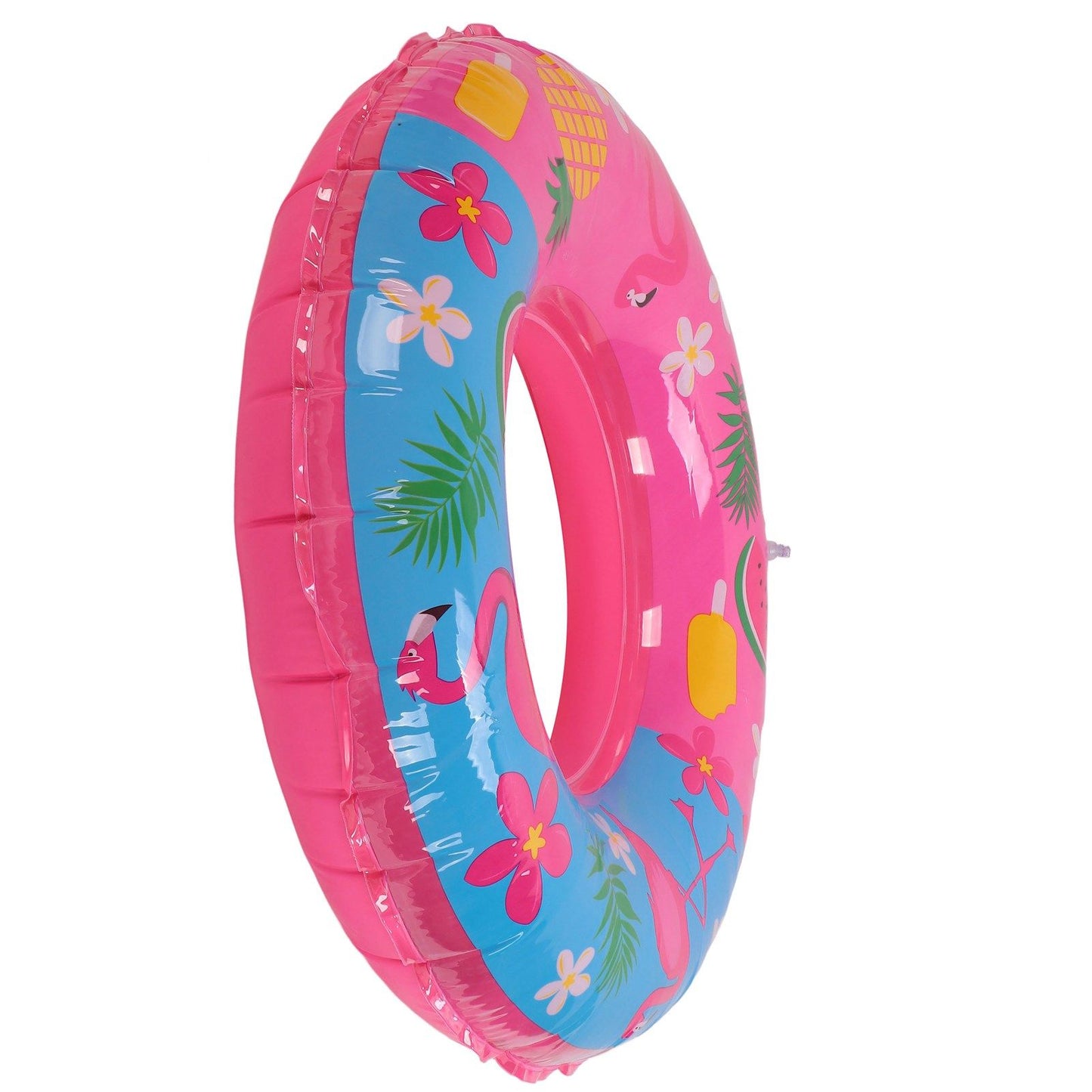 Swimming Floats Pink Flamingo Pattern Thickened Eco Friendly PVC Portable Round Pool Floats for Girl