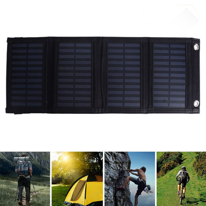 Solar Panel Charger 20W 5.5V Foldable Portable Strong Power Output Solar Charger for Charging Mobile Phones Outdoors MP04B