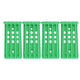 4Pcs Pigeon Leg Ring Stand 4 Column Design Large Capacity Wall Mounted Safe Durable Plastic Parrot Leg Ring Holder Green