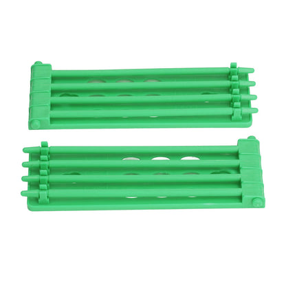 4Pcs Pigeon Leg Ring Stand 4 Column Design Large Capacity Wall Mounted Safe Durable Plastic Parrot Leg Ring Holder Green