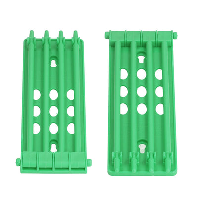 4Pcs Pigeon Leg Ring Stand 4 Column Design Large Capacity Wall Mounted Safe Durable Plastic Parrot Leg Ring Holder Green