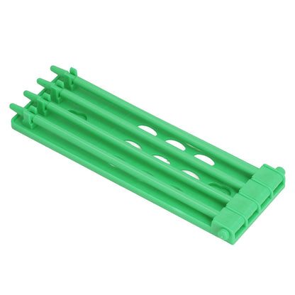 4Pcs Pigeon Leg Ring Stand 4 Column Design Large Capacity Wall Mounted Safe Durable Plastic Parrot Leg Ring Holder Green