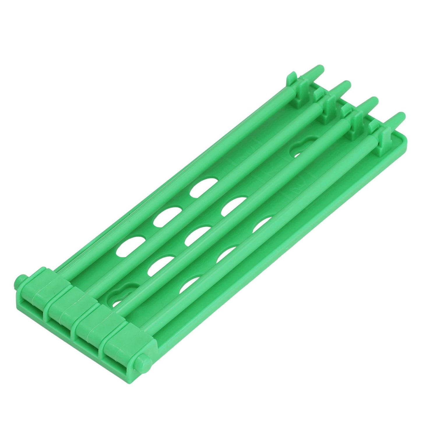 4Pcs Pigeon Leg Ring Stand 4 Column Design Large Capacity Wall Mounted Safe Durable Plastic Parrot Leg Ring Holder Green
