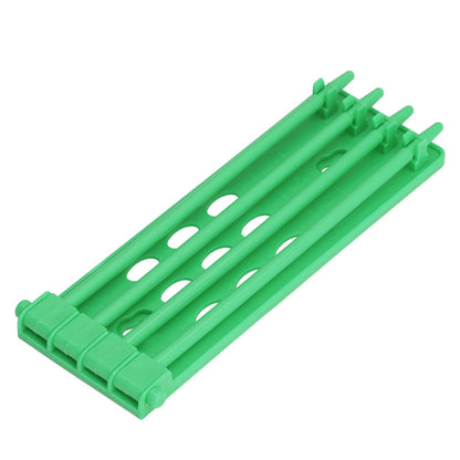 4Pcs Pigeon Leg Ring Stand 4 Column Design Large Capacity Wall Mounted Safe Durable Plastic Parrot Leg Ring Holder Green