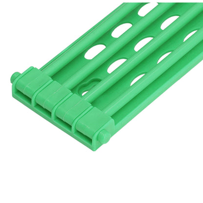 4Pcs Pigeon Leg Ring Stand 4 Column Design Large Capacity Wall Mounted Safe Durable Plastic Parrot Leg Ring Holder Green