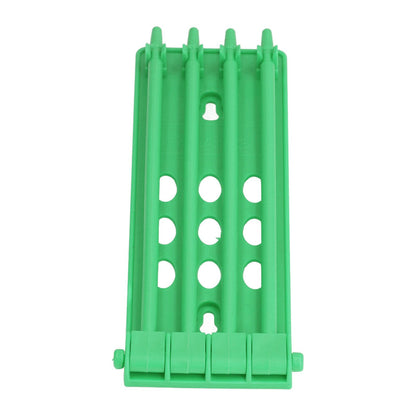 4Pcs Pigeon Leg Ring Stand 4 Column Design Large Capacity Wall Mounted Safe Durable Plastic Parrot Leg Ring Holder Green