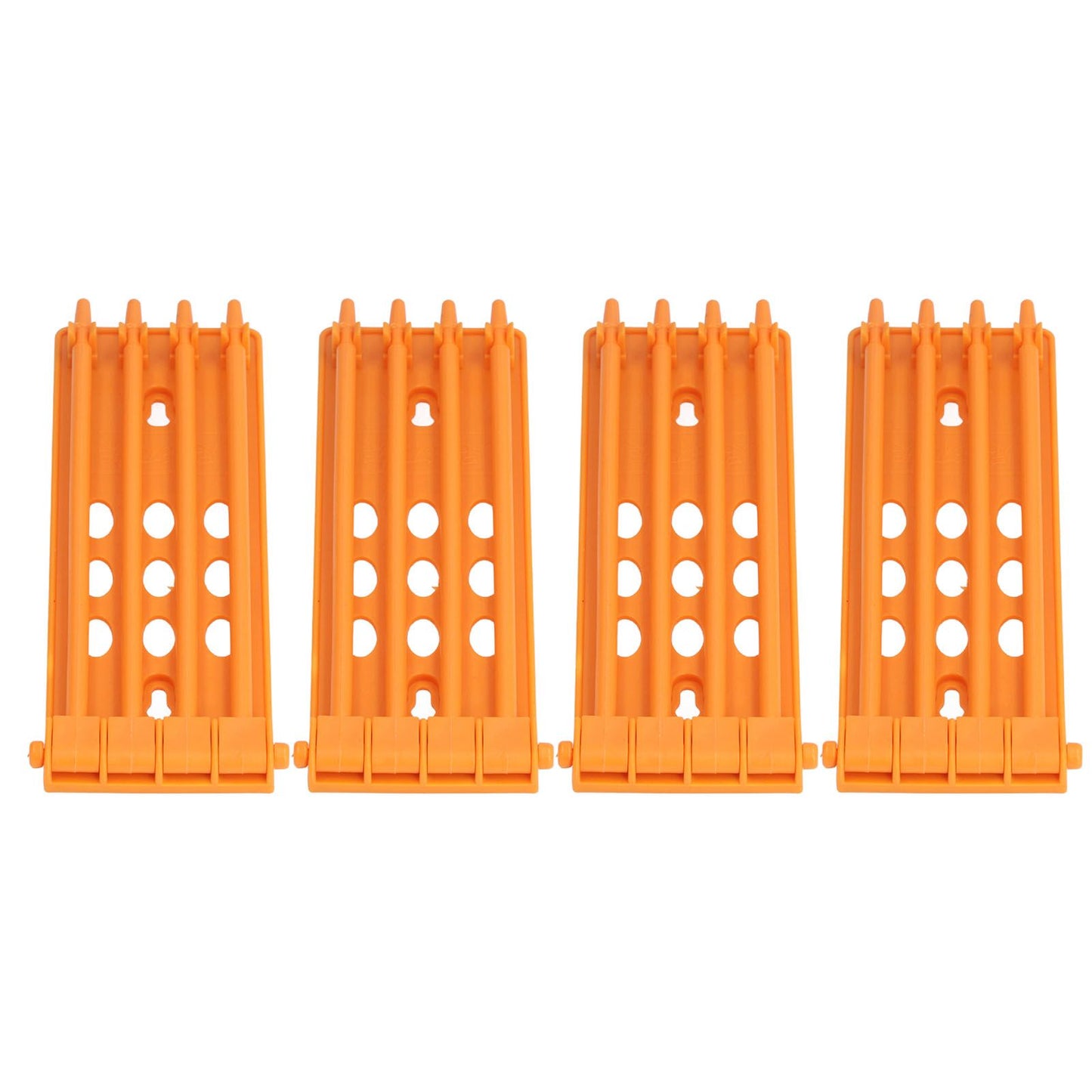 4Pcs Pigeon Leg Ring Stand 4 Column Design Large Capacity Wall Mounted Safe Durable Plastic Parrot Leg Ring Holder Yellow