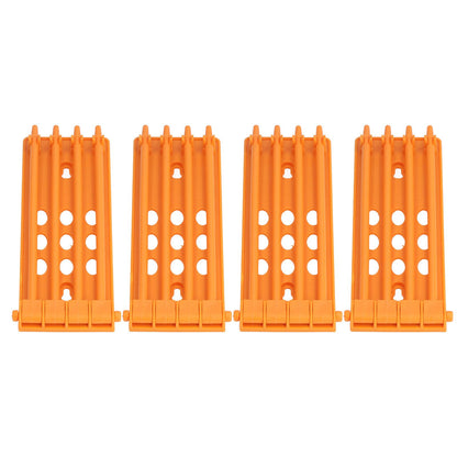 4Pcs Pigeon Leg Ring Stand 4 Column Design Large Capacity Wall Mounted Safe Durable Plastic Parrot Leg Ring Holder Yellow