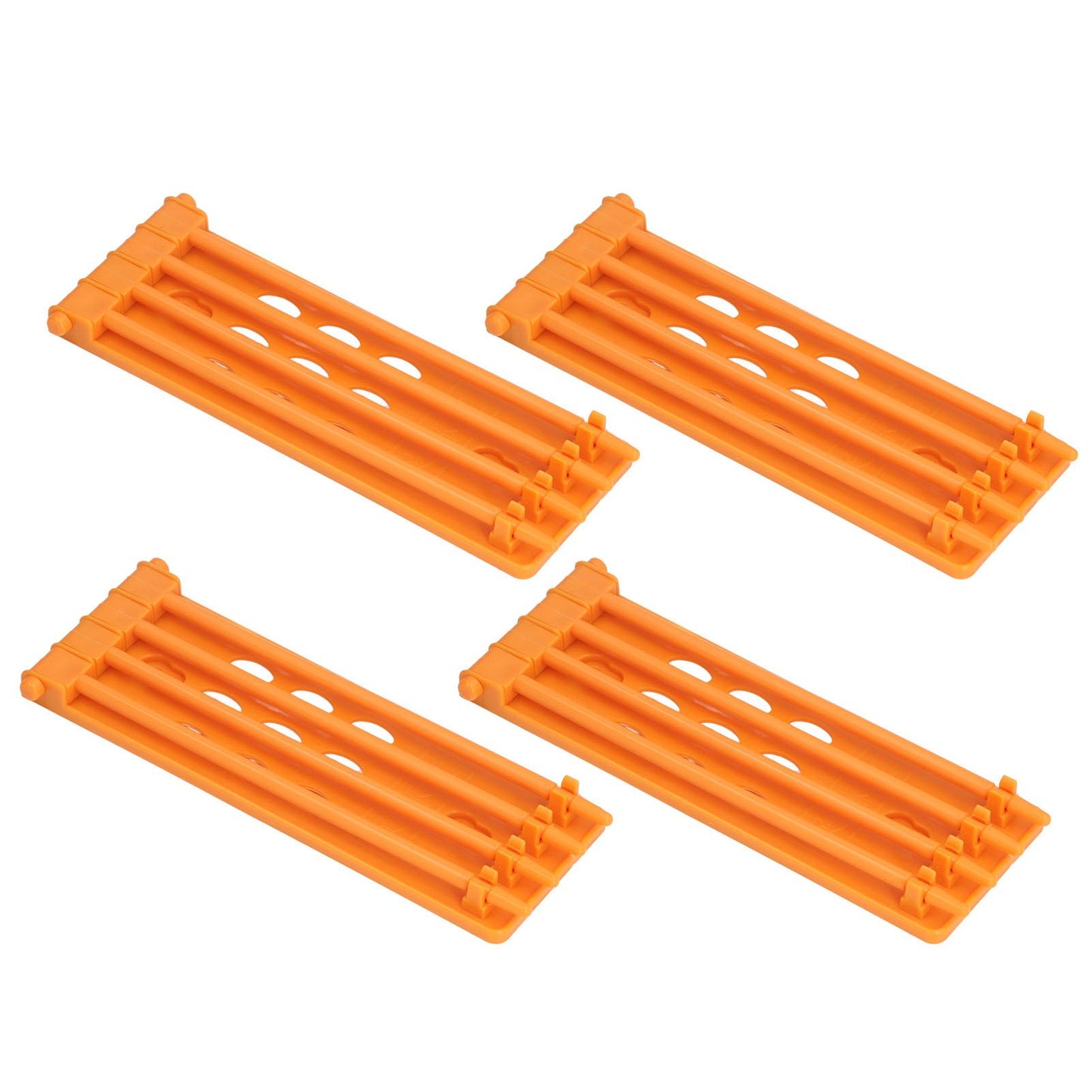 4Pcs Pigeon Leg Ring Stand 4 Column Design Large Capacity Wall Mounted Safe Durable Plastic Parrot Leg Ring Holder Yellow