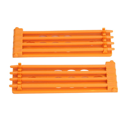 4Pcs Pigeon Leg Ring Stand 4 Column Design Large Capacity Wall Mounted Safe Durable Plastic Parrot Leg Ring Holder Yellow