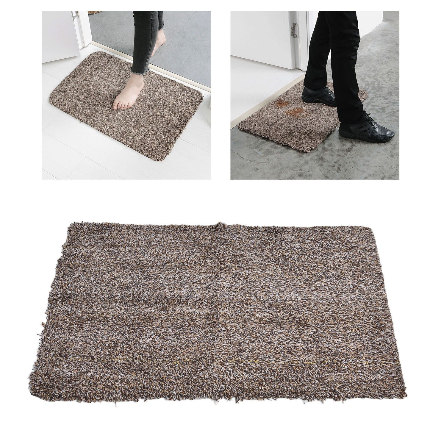 Door Entry Mat 45x70cm Polyester Fiber Machine Washable Easy to Clean Home Decoration for Outdoor Indoor
