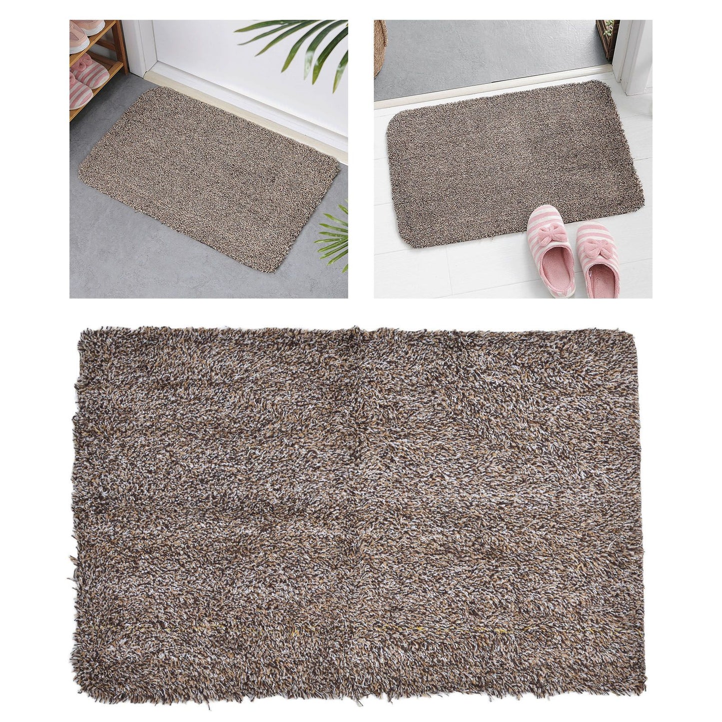 Door Entry Mat 45x70cm Polyester Fiber Machine Washable Easy to Clean Home Decoration for Outdoor Indoor