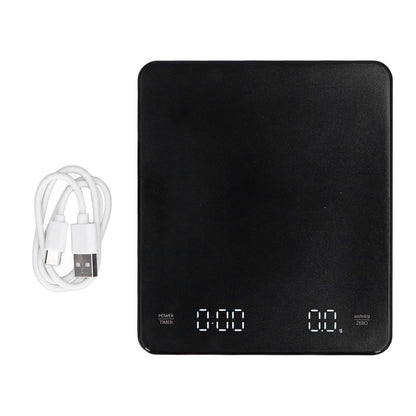 Electronic Coffee Scale LCD Display Switchable G OZ Ml 3kg USB Charging Multifunction High Accuracy Electronic Scale