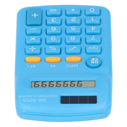 Mini Calculators Handheld 8 Digit with LCD Display Sensitive Button Solar Battery Dual Power for Office School BusinessBlue
