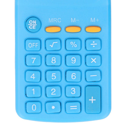 Mini Calculators Handheld 8 Digit with LCD Display Sensitive Button Solar Battery Dual Power for Office School BusinessBlue