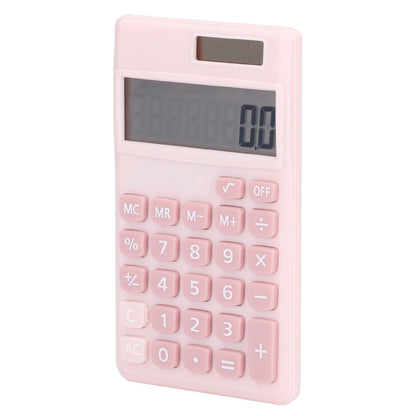 Calculators 8 Digit Solar Battery Dual Power Handheld Pocket Calculator with Large LCD Display Big Sensitive ButtonPink