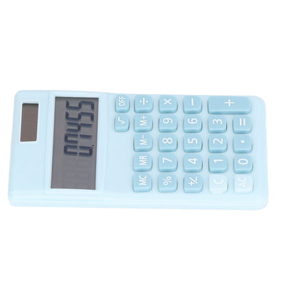 Calculators 8 Digit Solar Battery Dual Power Handheld Pocket Calculator with Large LCD Display Big Sensitive ButtonRefreshing Blue