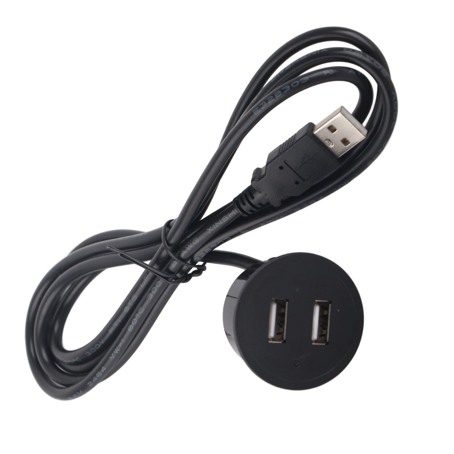 2 USB Charging Socket with 1.5m Cable Embedded Installation 5V 1A Multipurpose for Mobile Phone Cameras TabletUSB Output
