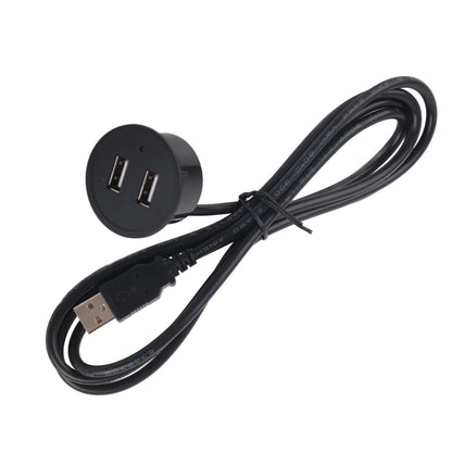 2 USB Charging Socket with 1.5m Cable Embedded Installation 5V 1A Multipurpose for Mobile Phone Cameras TabletUSB Output
