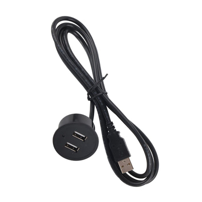 2 USB Charging Socket with 1.5m Cable Embedded Installation 5V 1A Multipurpose for Mobile Phone Cameras TabletUSB Output