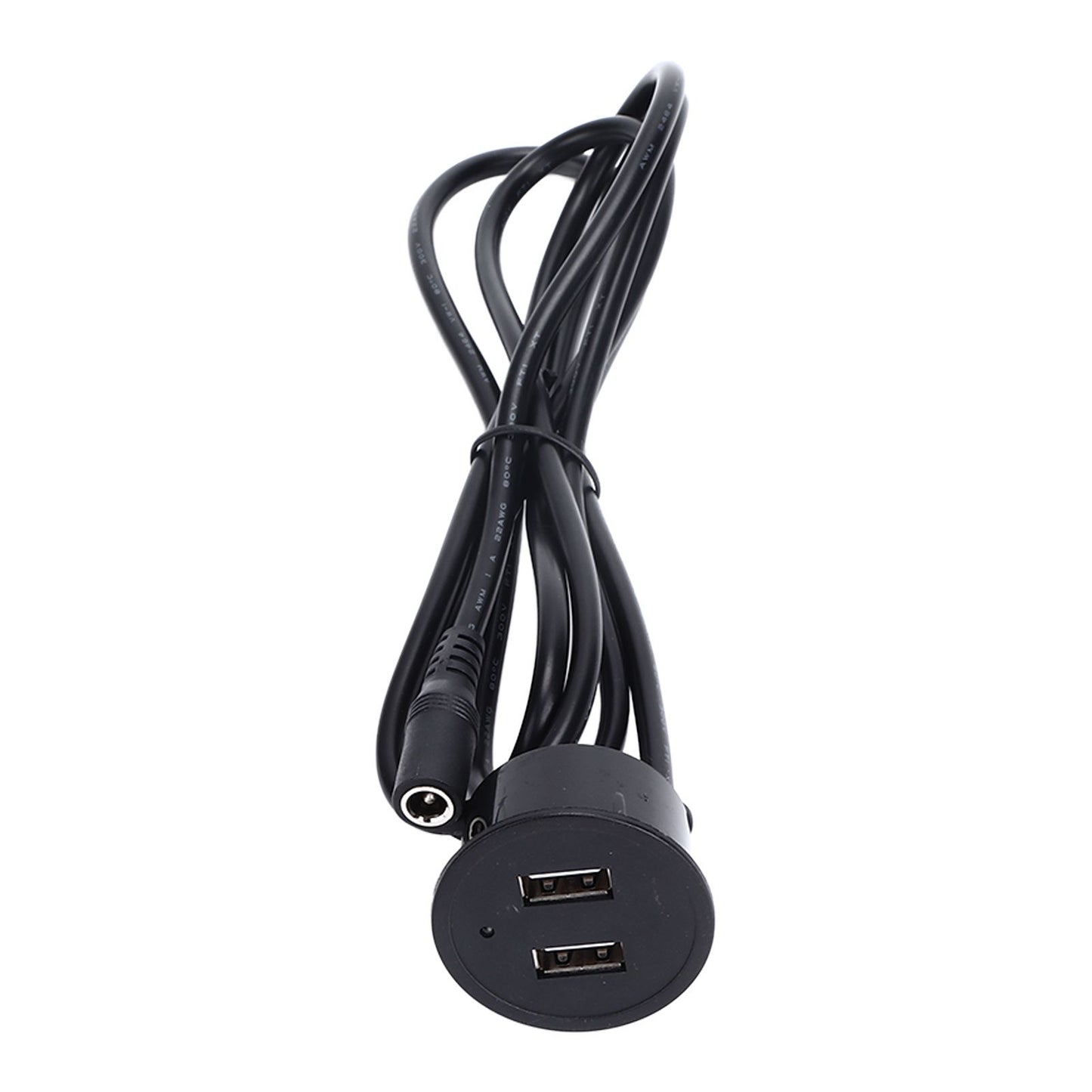 2 USB Charging Socket with 1.5m Cable Embedded Installation 5V 1A Multipurpose for Mobile Phone Cameras TabletDC5521 Output