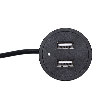 2 USB Charging Socket with 1.5m Cable Embedded Installation 5V 1A Multipurpose for Mobile Phone Cameras TabletDC5521 Output