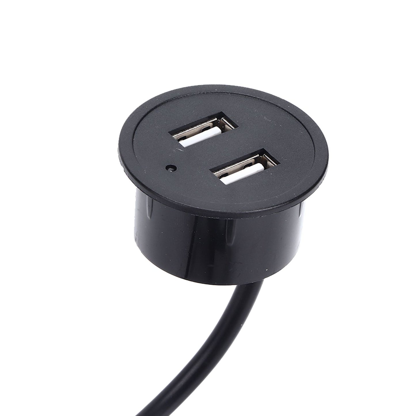 2 USB Charging Socket with 1.5m Cable Embedded Installation 5V 1A Multipurpose for Mobile Phone Cameras TabletDC5521 Output