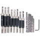17pcs Hinge Drills Set Self Centering Door Drill Bit Kit with Hex Wrench for Woodworking