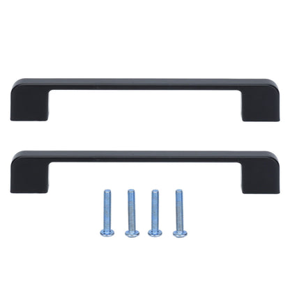 2pcs Cabinet Pulls Black Zinc Alloy Kitchen Drawer Handles with Screws for Drawer Wardrobe Cupboard Door