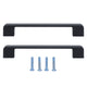 2pcs Cabinet Pulls Black Zinc Alloy Kitchen Drawer Handles with Screws for Drawer Wardrobe Cupboard Door
