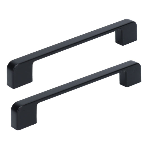2pcs Cabinet Pulls Black Zinc Alloy Kitchen Drawer Handles with Screws for Drawer Wardrobe Cupboard Door