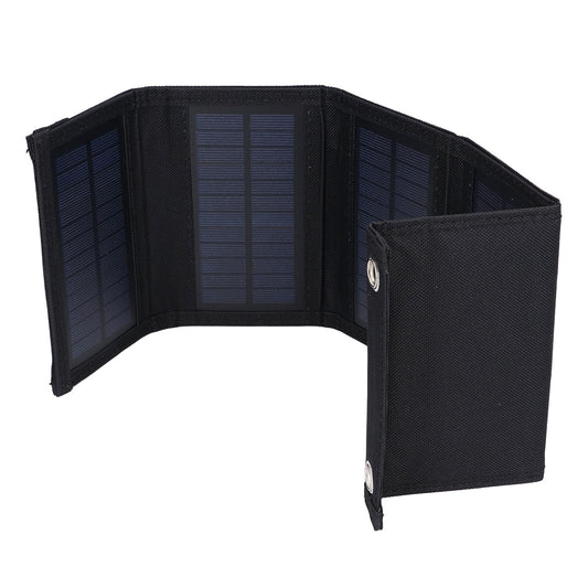 7.5W Solar Panel Kit Portable 5 Folding Solar Charger Bag with Carabiners for Mobile Phone Car Ship